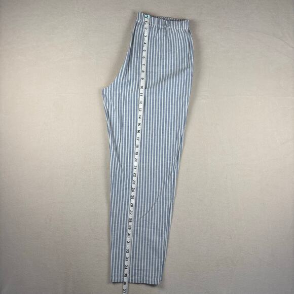 EILEEN FISHER Petite Small Hemp Organic Cotton blend Blue White Striped pant‎ - Picture 7 of 9